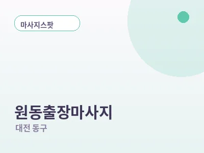 대전 원동 출장마사지